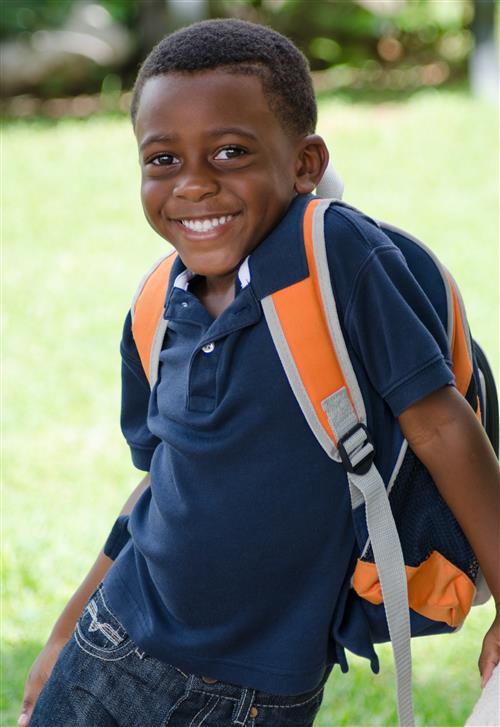 Boy with backpack 