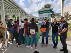 Image of people posing while at our bulldog union 