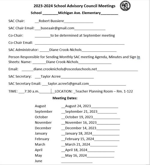 SAC information sheet