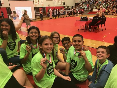 Students with medals