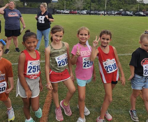 students in running bibs