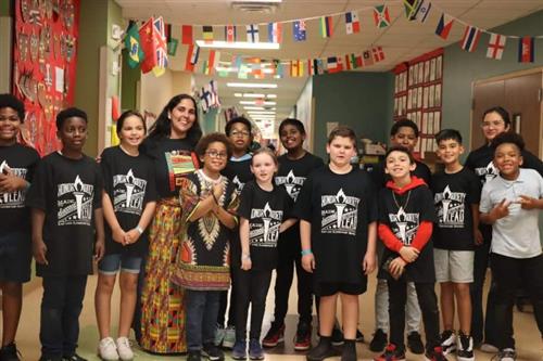 group of student with Ms. Reyes