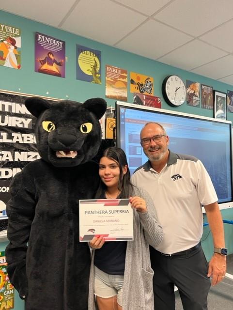 Daniela Serrano Female Senior Student of the Month October 2023