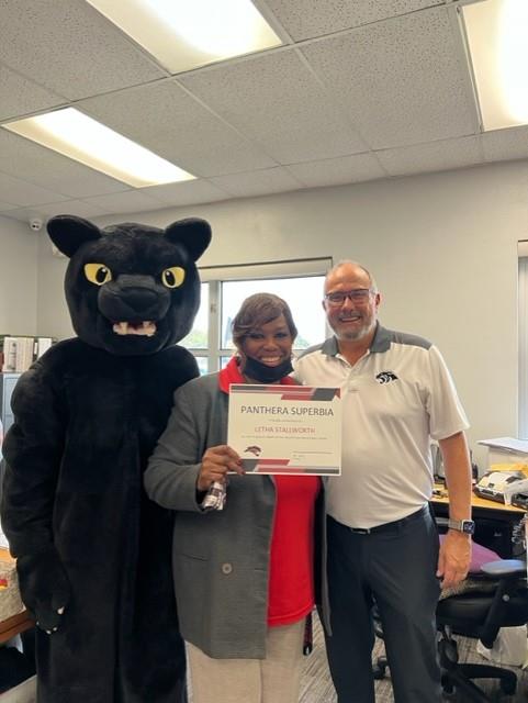 Leetha Stallworth Support Staff of the Month October 2023